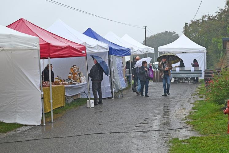 Un marché d'une douzaine de producteurs locaux s'est tenu malgré la pluie. L'occasion pour les visiteurs de repartir avec de la bernache, mais aussi avec des produits locaux. 