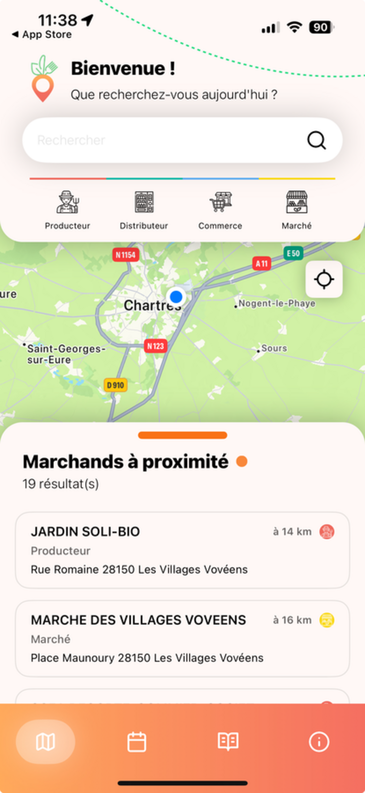 L'application Plainement local propose une carte interactive et un outil de recherche.