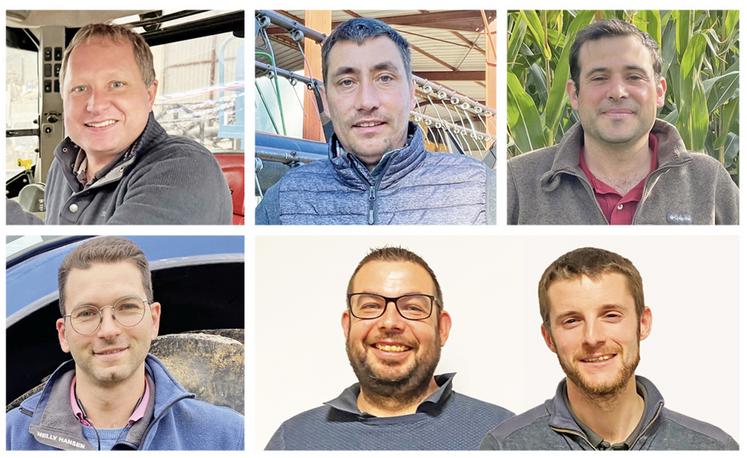 De gauche à droite et de haut en bas : Damien Greffin, Samuel Vandaele, Clément Torpier, Maxime Lièvin, Guillaume Houdy et Donatien Moyson.