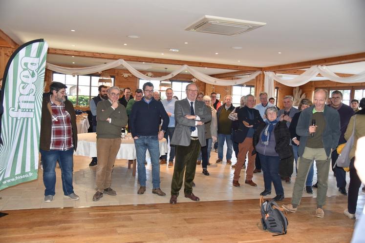 Une partie de l'assemblée réunie à l'occasion de la rencontre organisée par la liste FRSEA/JA région Île-de-France dans le cadre des élections Chambre.