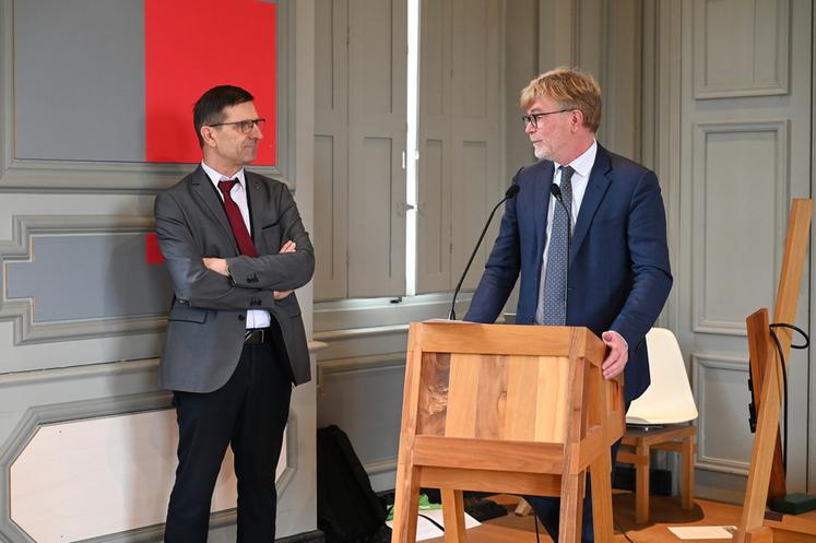 L'ancien ministre, Marc Fesneau, ami de longue date de Philippe Noyau, a retracé le parcours de celui qu'il a qualifié de « militant inlassable ». 