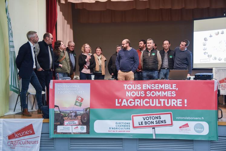 Le 21 janvier, à Artenay. Le dernier meeting de la campagne pour les élections Chambre des listes FNSEA-JA du Loiret, a permis aux candidats présents de se présenter tour à tour.