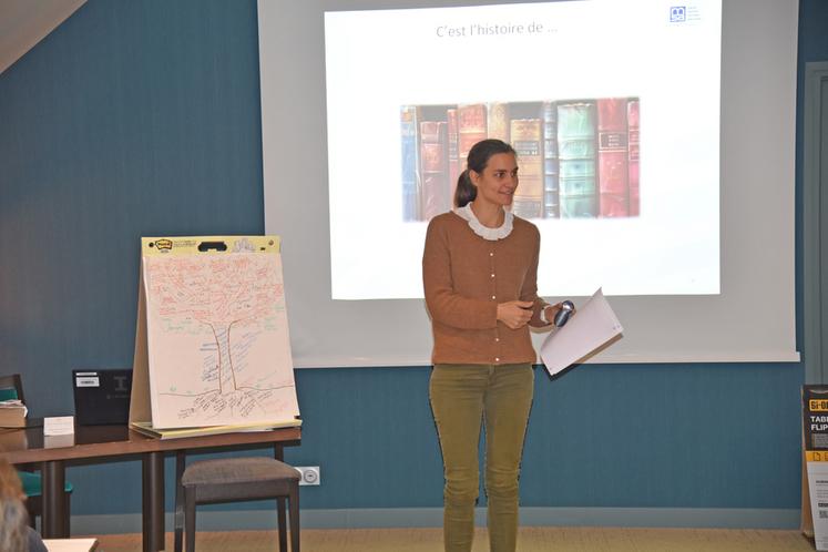 Provins, lundi 16 décembre. Caroline François, coach, a présenté l'arbre de la vie, un outil qui permet d'aider les exploitants à explorer et développer leurs parcours et leurs aspirations.