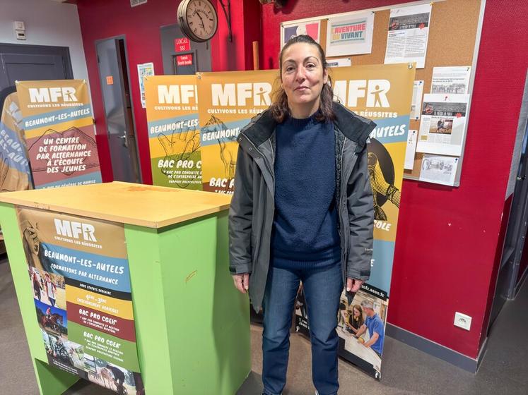Le 27 janvier, à Beaumont-les-Autels. La directrice de la MFR, Katy Rigaud, a restauré l'image de l'école percheronne.