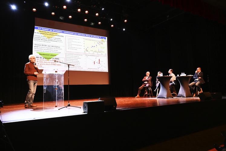 Philippe Gate a émis quelques pistes de travail et de réflexion quant à l'avenir de la filière sur les questions d'apport azoté et de bilan carbone.