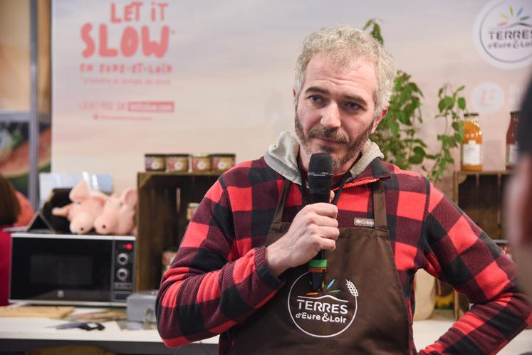 Nicolas Thenoz (La Fabrique aux légumes) est venu présenter ses tartinades, sauces et autres soupes pour la première fois.