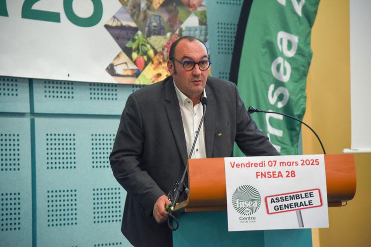 Membre du bureau de la FNSEA, Cédric Tranquard est intervenu sur les thématiques chasse et environnement.