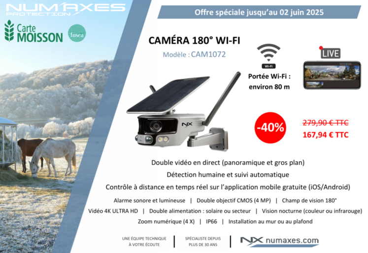 L'offre de la carte Moisson permet de s'équiper en vidéosurveillance à moindre coût.