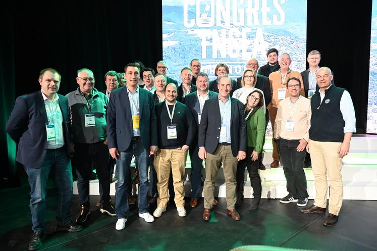 La délégation Île-de-France au congrès de la FNSEA à Grenoble, mardi 25 mars 2025..