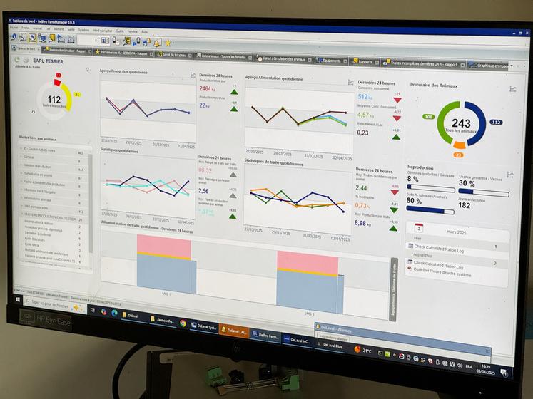 D'un coup d'œil, l'éleveur peut avoir un panorama global de son cheptel ou entrer dans les détails.