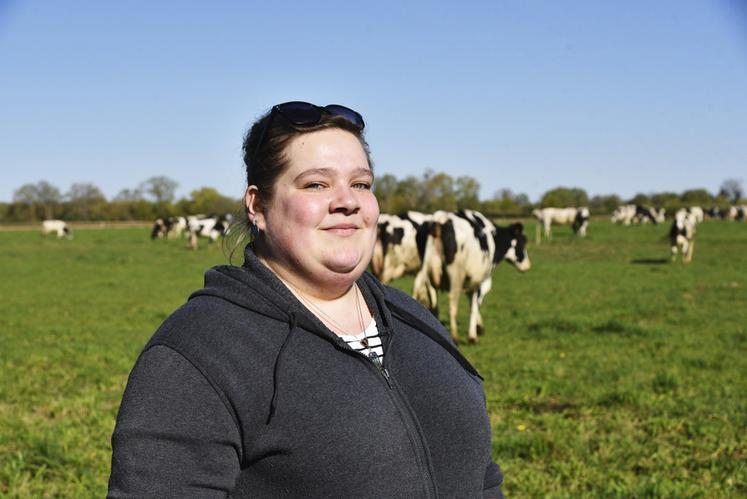 Estelle Ridel, 26 ans a participé à deux journées d'immersion dans l'exploitation de Jean-Louis Lefaucheux. 