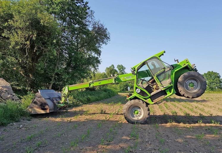 Le basculement frontal est un accident récurrent avec les télescos. 