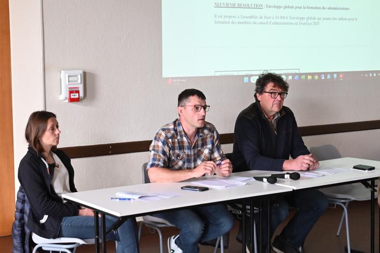 Vendredi 23 mai, à Binas. Nicolas Léger a présidé sa première assemblée générale de la Cafo, en présence d'une quarantaine d'éleveurs de volailles.