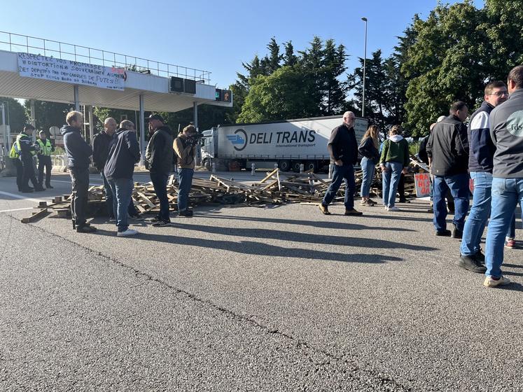 Vendredi 23 mai, blocage d'une entrée d'autoroute dans les Yvelines.
