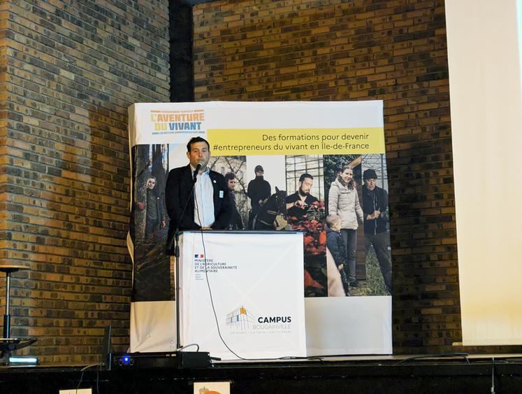 Mardi 20 mai, Brie-Comte-Robert. Clément Torpier, président du PAI Île-de-France, est intervenu en début de matinée.