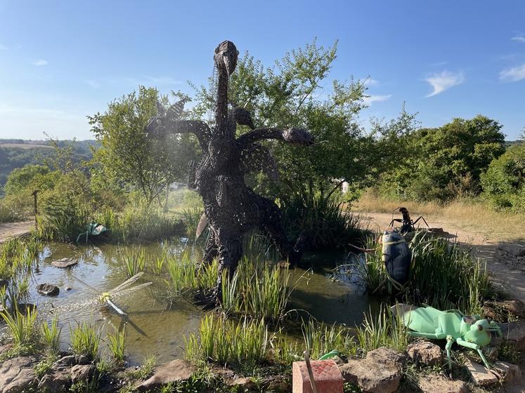 Une mare à Micropolis - la cité des insectes (Aveyron). 