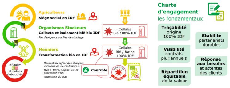 Schéma du fonctionnement de la filière bio. 
