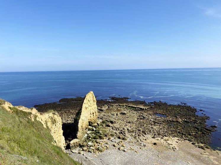 La Pointe du Hoc, haut lieu du Débarquement, était au cœur de la visite.