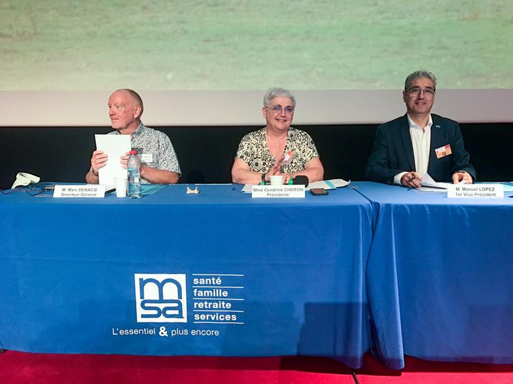 Vendredi 20 juin, à Vierzon (Cher). Cendrine Chéron n'a pas souhaité briguer un 3e mandat à la présidence de la MSA Beauce-Cœur de Loire. Son directeur général, Marc Debacq, a fait valoir ses droits à la retraite. 