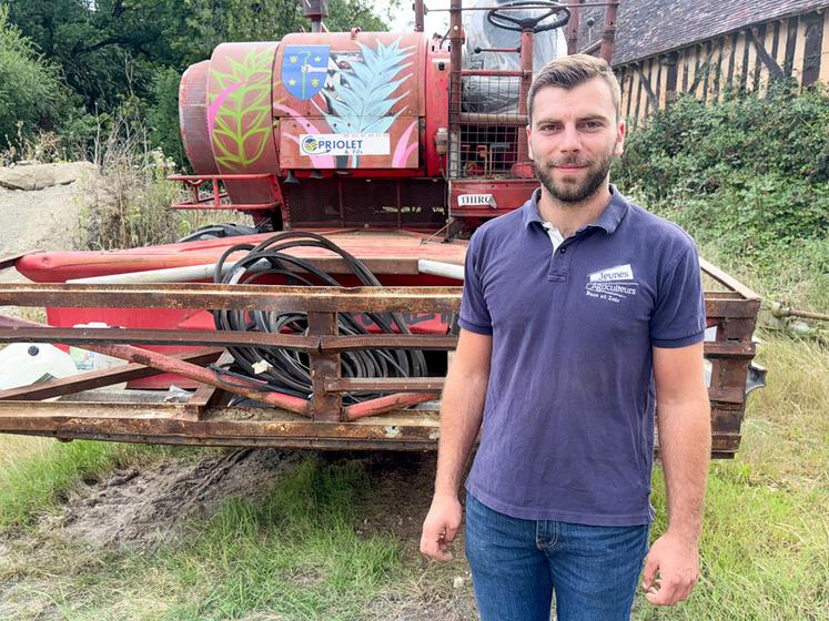 Lundi 28 juillet, à Thiron-Gardais. Victor Bailleau préside le canton JA de Thiron-Gardais, où aura lieu les 6 et 7 septembre la 40e Fête de l'agriculture.