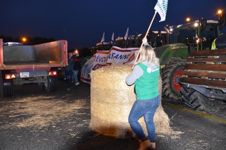 Les syndicats agricoles d'Île-de-France se sont installés avant le lever du jour sur le parvis du château de Versailles.