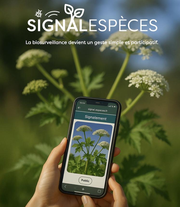 L'application web est disponible sur signal-especes.fr.