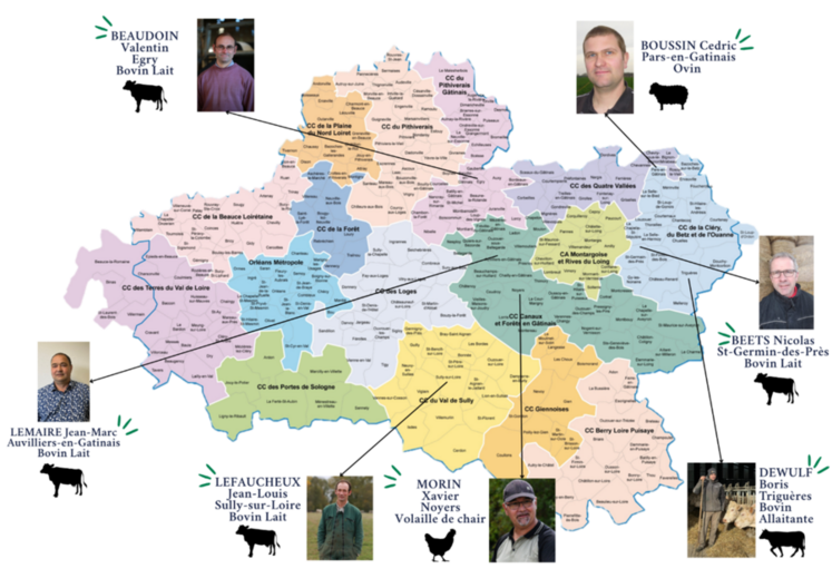 Les sept éleveurs volontaires pour partager leur quotidien.