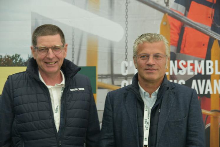 Outarville, mardi 2 septembre. Olivier Duguet et Hervé Fouassier, présidents des sections de Pithiviers-Toury et de Corbeilles de Cristal Union, ont animé une conférence de presse sur le stand du groupe à Innov-agri. 