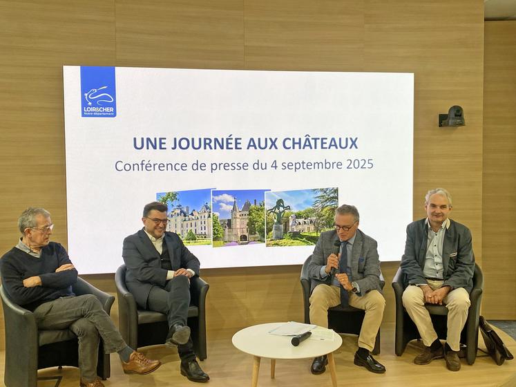 Jeudi 4 septembre, à Blois. Le conseil départemental a présenté les trois lieux à visiter pour cette 8e édition de l'opération Une journée aux châteaux.
