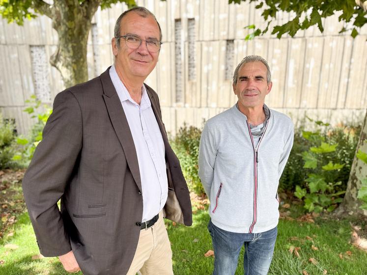Lundi 15 septembre, à Chartres. L'Association des salariés agricoles d'Eure-et-Loir est présidée par Daniel Bois (à d.) et animée par Bertrand de Lacheisserie.