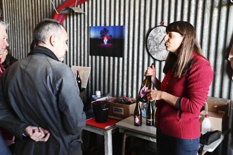 Isabelle Pangault, la gérante du Domaine de l'Affût, a présenté son vignoble au préfet et lui a exposé ses problématiques ainsi que celles du territoire viticole.
