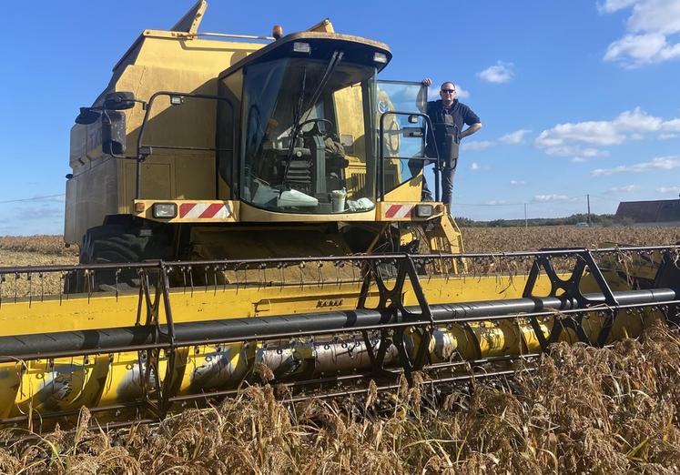 Julien Verrier, céréalier à Chissay-en-Touraine a vécu des moissons mitigées, en dessous de ses espérances de rendements comme de nombreux agriculteurs loir-et-chériens. 