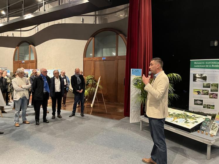 Lundi 3 novembre, à Provins. Samuel Vandaele a présenté l'espace de la chambre d'Agriculture Île-de-France au Forum de Provins.