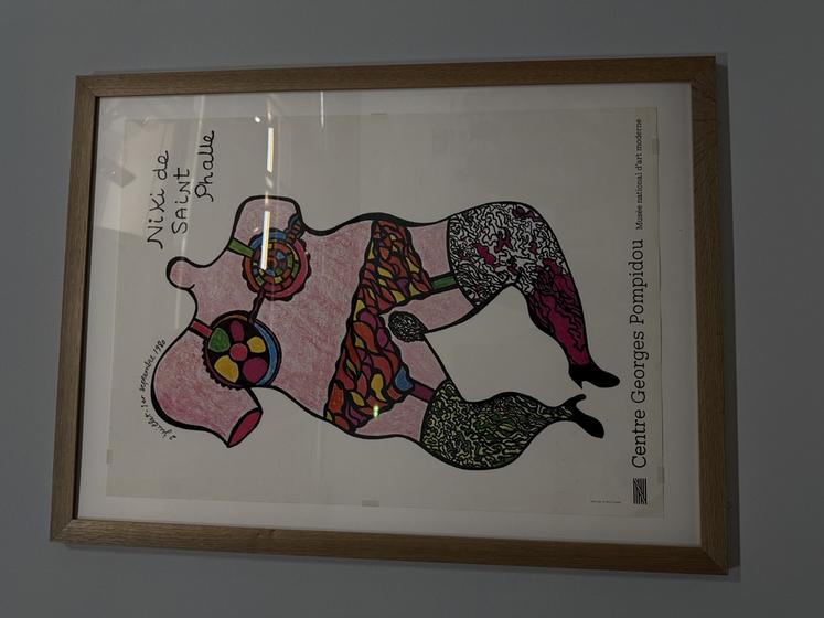 Affiche de la première exposition de Niki de Saint Phalle au Centre Pompidou à Paris. 