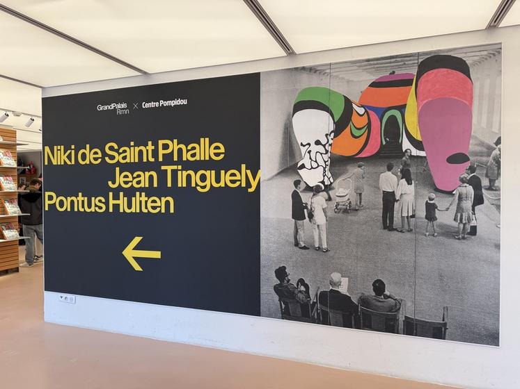 Exposition Niki de Saint Phalle, Jean Tinguely, Pontus Hulten au Grand Palais à Paris. 