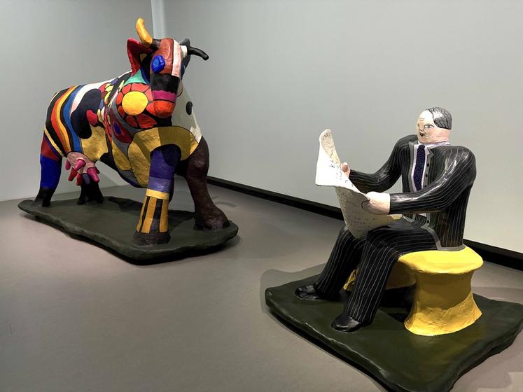 Œuvres de Niki de Saint Phalle, exposées au Grand Palais, à Paris.