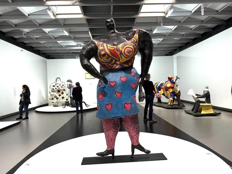 Exposition sur Niki de Saint Phalle au Grand Palais, à Paris.