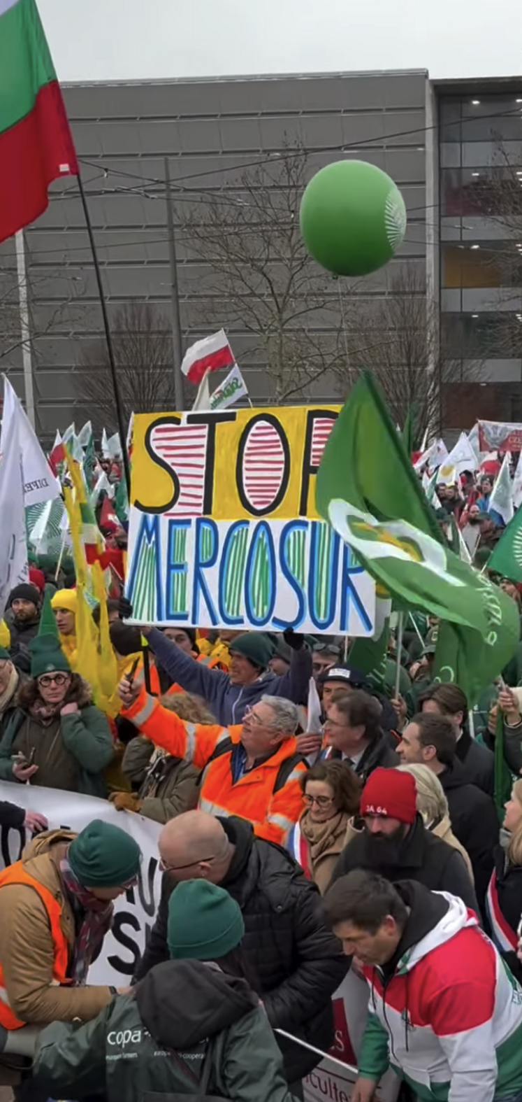Mardi 20 janvier 2026, à Strasbourg. Mobilisation des agriculteurs. 
