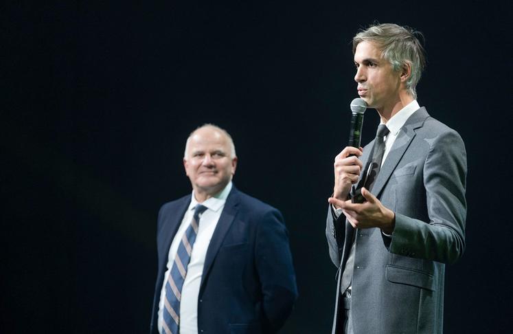 Vendredi 5 décembre, à Rouen (Seine-Maritime). La campagne 2024-2025 est présentée par Antoine Declercq (à g.), président de NatUp, et Laurent Lemarchand, son directeur général.