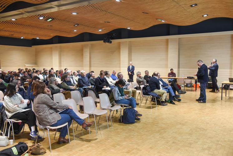 Mardi 16 décembre, à Janville. Planteurs et techniciens ont pu poser leurs questions aux responsables de l'ITB, l'objectif de cette réunion en présentiel.