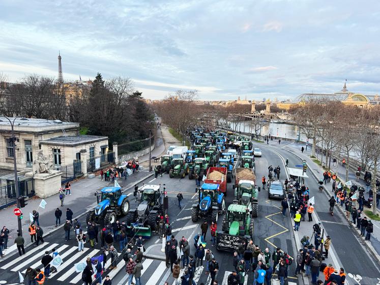 Vue aérienne depuis la nacelle télescopique.