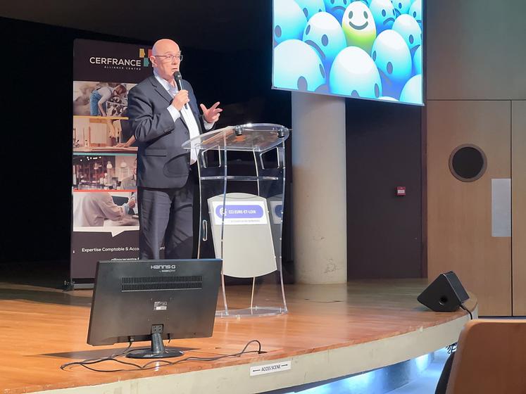 Lundi 19 janvier, à Chartres. La soirée de vœux du Cerfrance alliance Centre a fait la part belle à l'intervention de Philippe Gabilliet sur l'optimisme comme moteur.