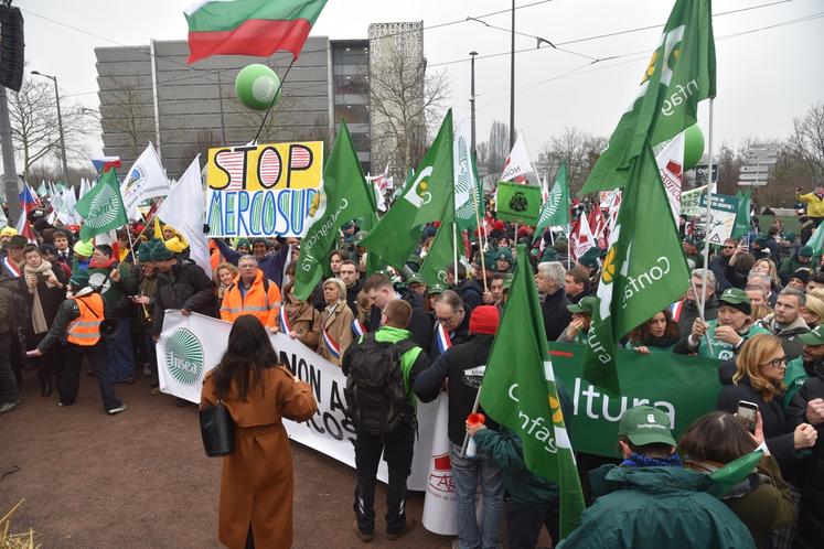 Mardi 20 janvier 2026, à Strasbourg. Mobilisation des agriculteurs.