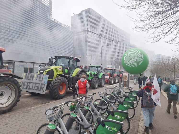 Mardi 20 janvier 2026, à Strasbourg. Défilé des tracteurs.