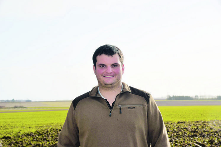 Agriculteur en grandes cultures, Camille Lecomte s’est installé en 2015 sur l’exploitation familiale à Verdes.