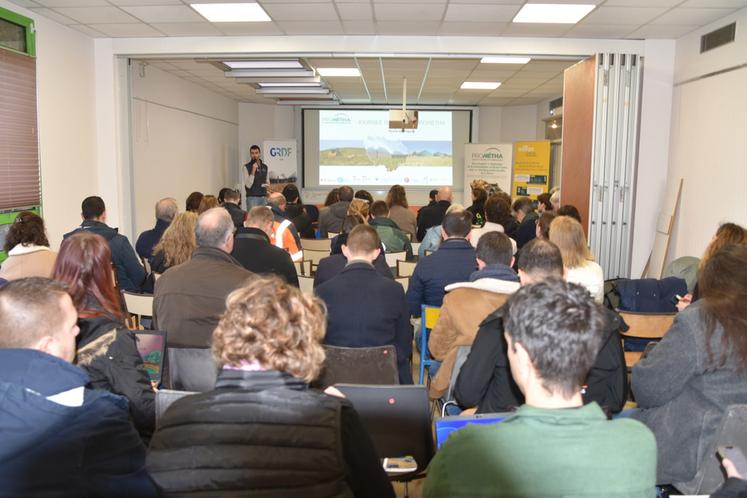 Jeudi 22 janvier, à Thiverval-Grignon (Yvelines). Près de 80 acteurs de la filière méthanisation ont participé à la journée technique organisée par Prométha.