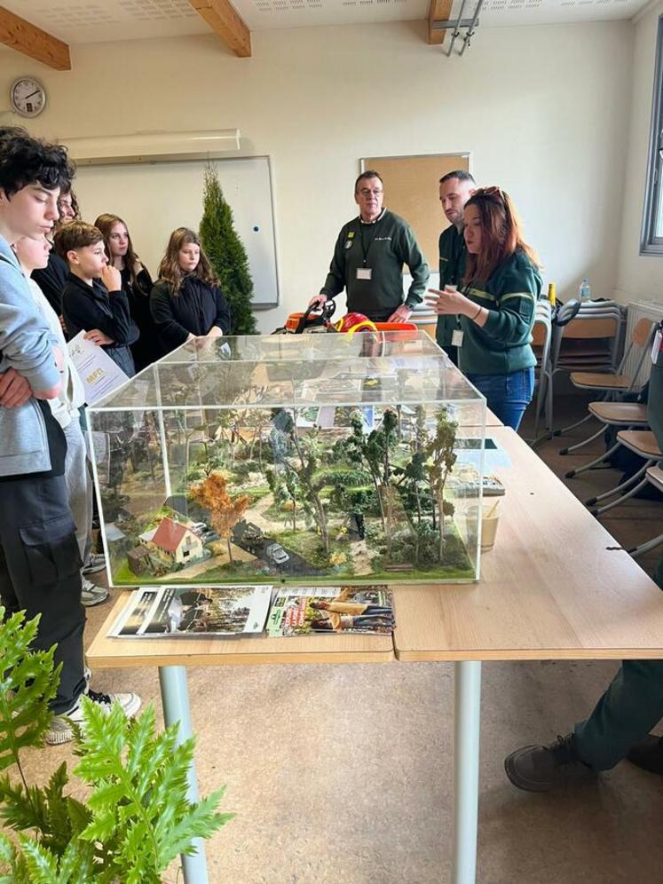 Les collégiens ont pu échanger directement avec des professionnels de l’agriculture, de la forêt et du paysage, découvrant des métiers accessibles localement et les formations proposées sur le territoire.