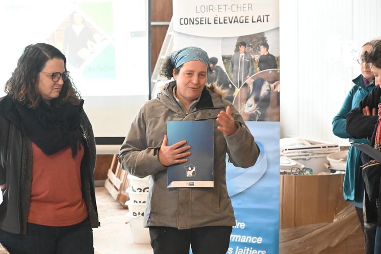 Claire Charrier, installée depuis peu en tant qu'éleveuse caprine à Cormeray a expliqué son parcours d'installation, jeudi 12 février, durant la matinée caprine. 