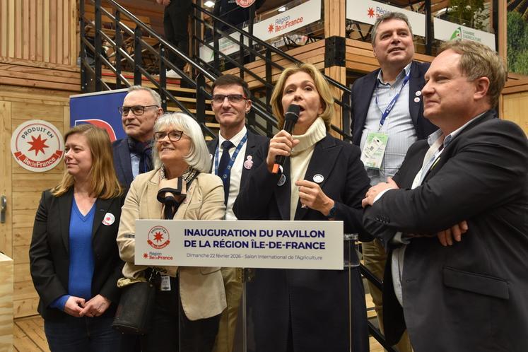 Dimanche 22 février, à Paris. Valérie Pécresse a inauguré le pavillon francilien du Salon de l'agriculture 2026.