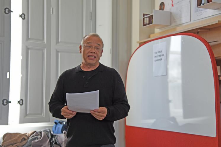 Christophe Jarry a prononcé son dernier discours en tant que président du Conseil horticole d'Île-de-France.